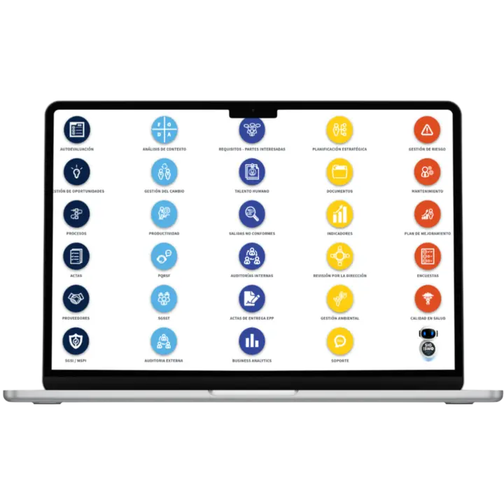 Pantalla principal del software SIG ISWO